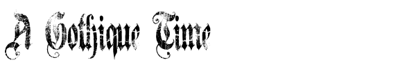 A Gothique Time font preview